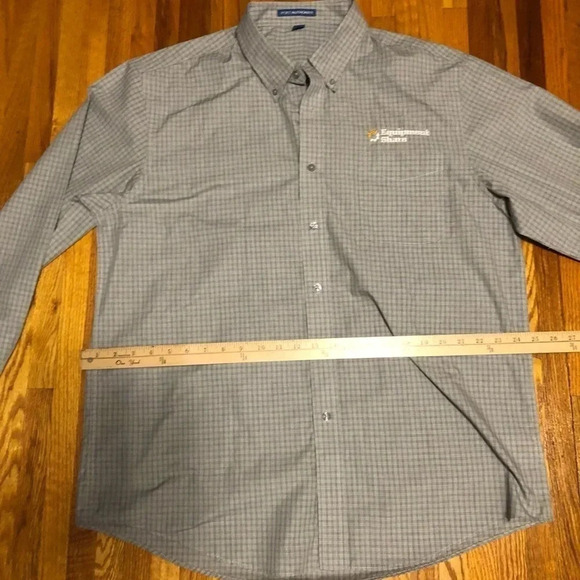 Port Authority grey plaid button down - Picture 5 of 7